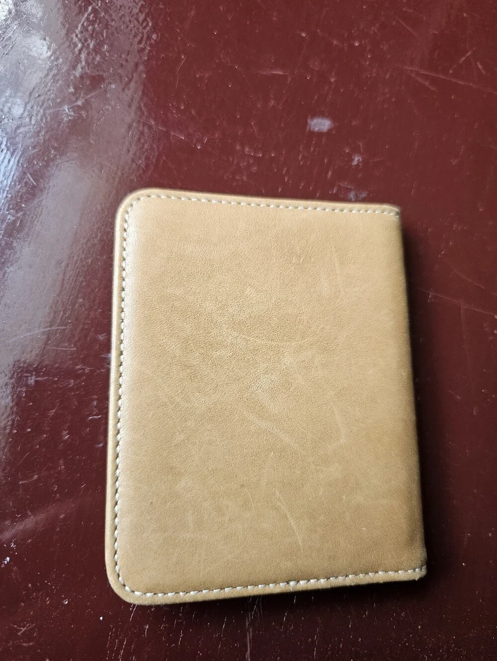 Vintage Y2k Coach Leatherware British Tan Leather Double ID Case Card Holder